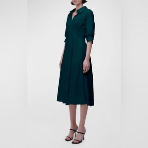 Simkhai Jazz Pintuck Midi Dress - Emerald NWT
